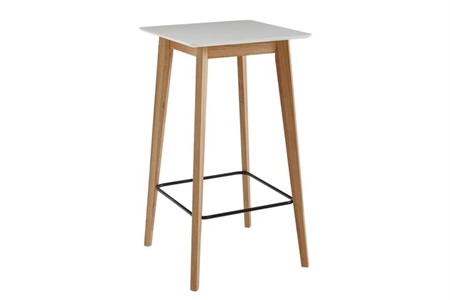 Ståbord, Linus 60x60cm, vit med träben